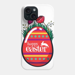 Happy Easter day. Red Easter Egg Phone Case