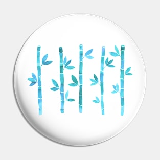 Watercolor Bamboo Pattern - Teal Pin