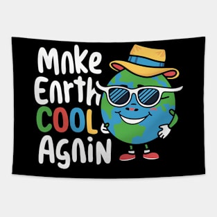 Make Earth Cool Again, Earth Day Design Tapestry