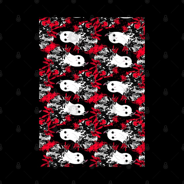 Friendly Floral Ghost Pattern by 3lue5tar