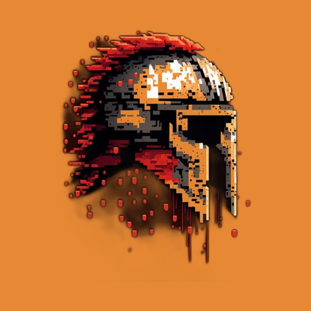 Pixelated Spartan Strong by QUENSLEY SHOP