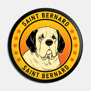 Saint Bernard Dog Portrait Pin