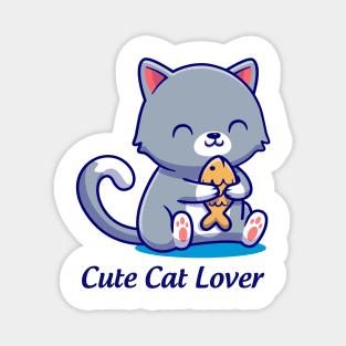 cute cat lover Magnet