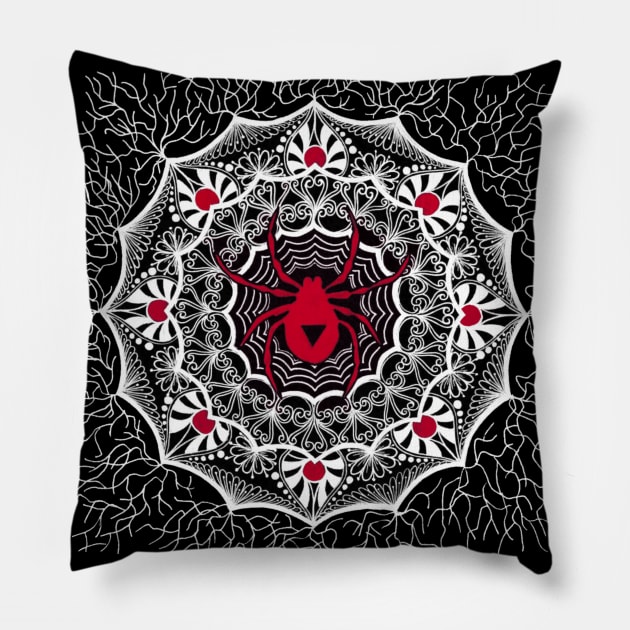 The Spider Arachne - Sunweaver Pillow by Sunweaver