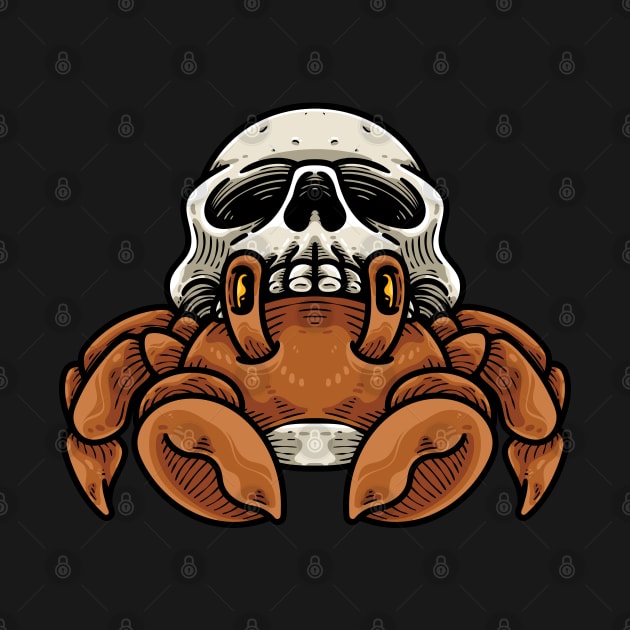 Crab And Skull Shell by andhiika