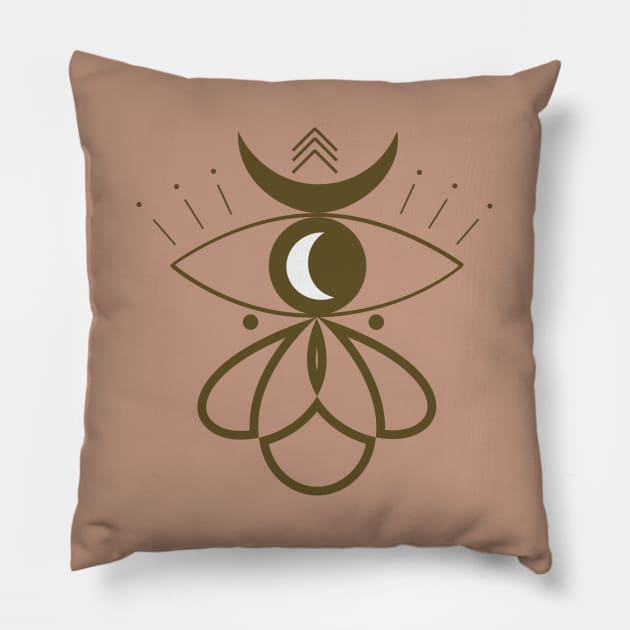 Eye of the Moon Goddess Pillow by AliRobertsC5