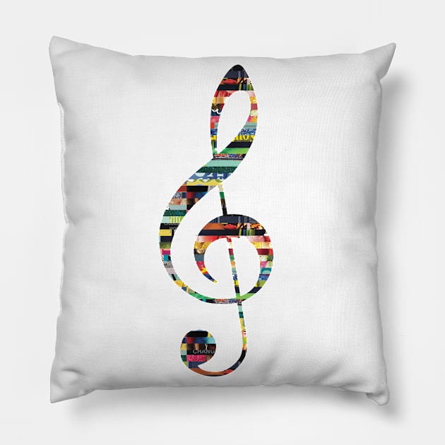 Treble Clef Pillow by Haptica