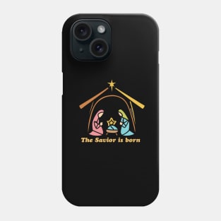 The Christmas nativity scene design Phone Case