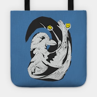 Raven rolling dice Tote