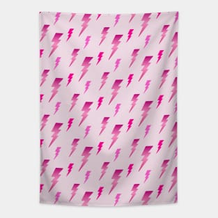 Pink Gradient Lightning Bolt Pattern Tapestry