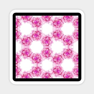 Pink Succulent Desert Floral Rose Magnet