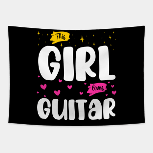 This Girl Loves Guitar - Music Enthusiast Tapestry