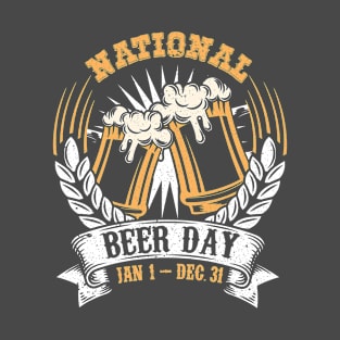 National Beer Day Beer Lover Gift Idea Design T-Shirt