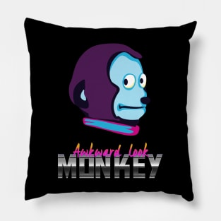Awkward look monkey puppet Pillow