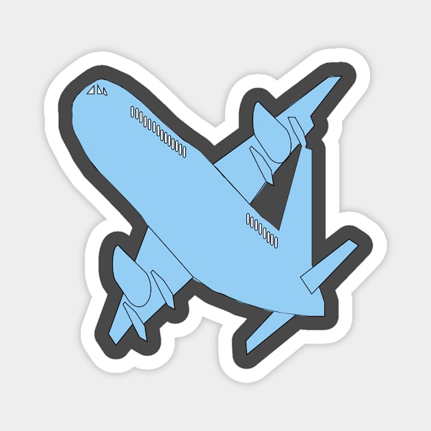 Airplane vector illustration Magnet by Anna Kobylarz32