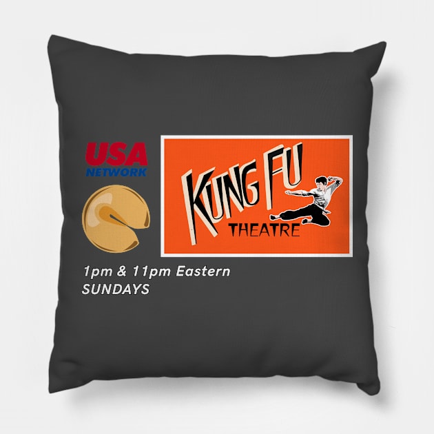 Kung Fu Theatre Pillow by Tee Arcade