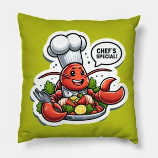 Lobster As A Chef - Printed Pillow