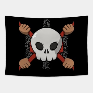 Judo crew Jolly Roger pirate flag (no caption) Tapestry