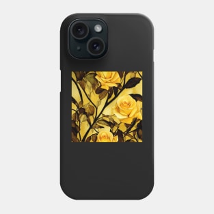 Golden rose watercolor rose Phone Case