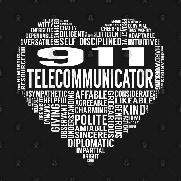 911 Telecommunicator Heart by LotusTee