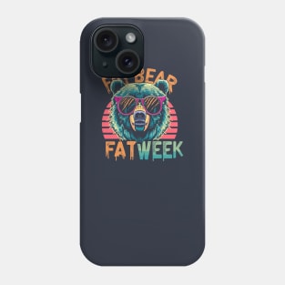 fat bear week retrowave Phone Case