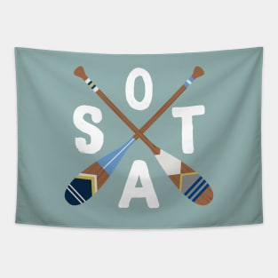 Paddle Minnesota, SOTA Lake Life Painted Oars Tapestry