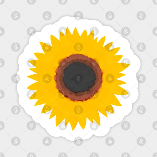 SUNFLOWER IN OIL Magnet by jcnenm