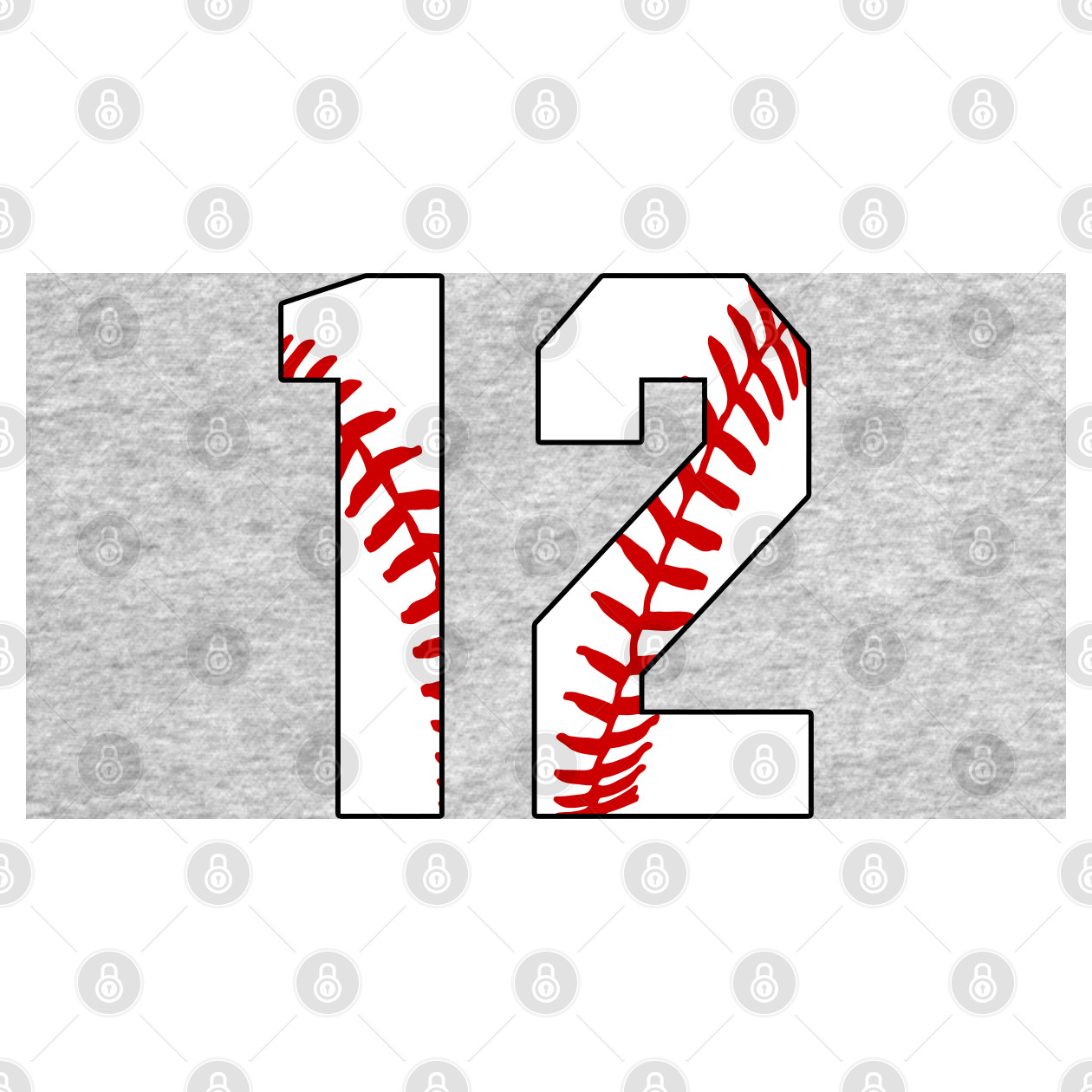 TeeCreations Baseball Number 12 #12 Baseball Shirt Jersey Favorite Player Biggest Fan Pin