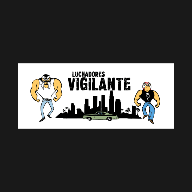 Lucha Libre - Luchadores Vigilante Black Tee by Gotta Dance