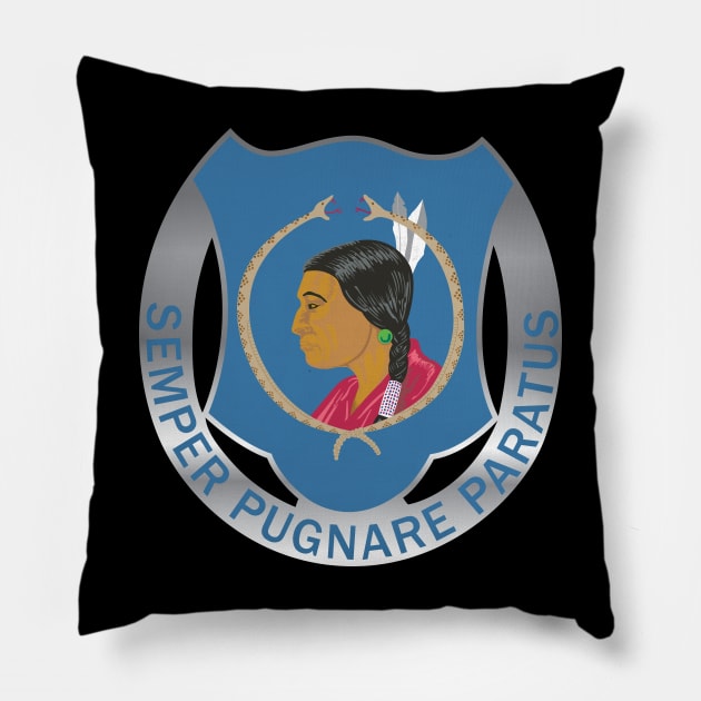 418th Infantry Regiment - DUI wo Txt X 300 Pillow by twix123844