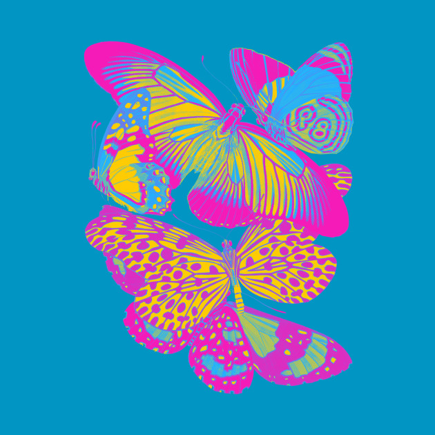 Pansexual Pride Vintage Butterflies Art - Pansexual Pride ...
