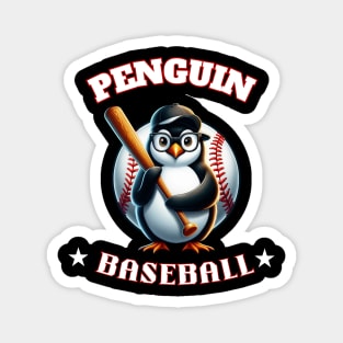 penguin baseball Magnet