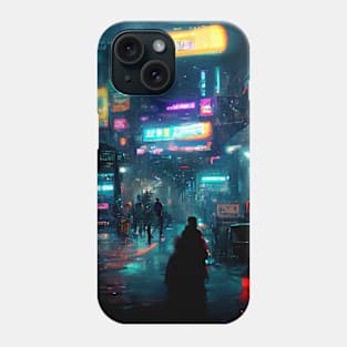 Cyberpunk aesthetic city Phone Case