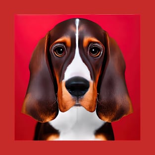 Basset Hound dog portrait T-Shirt