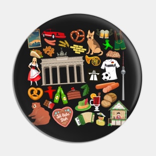 Germany Travel Icons Pin