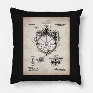 Gyrocompass Patent - Sailor Sailing Boat Lake House Art - Antique Pillow