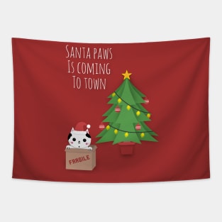 'Santa Paws Is Coming To Town' Tapestry