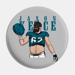 Jason Kelce Comic Style Pin