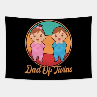 Dad Of Twins Classic Overachiever Fathers Day Twin Parents Tapestry