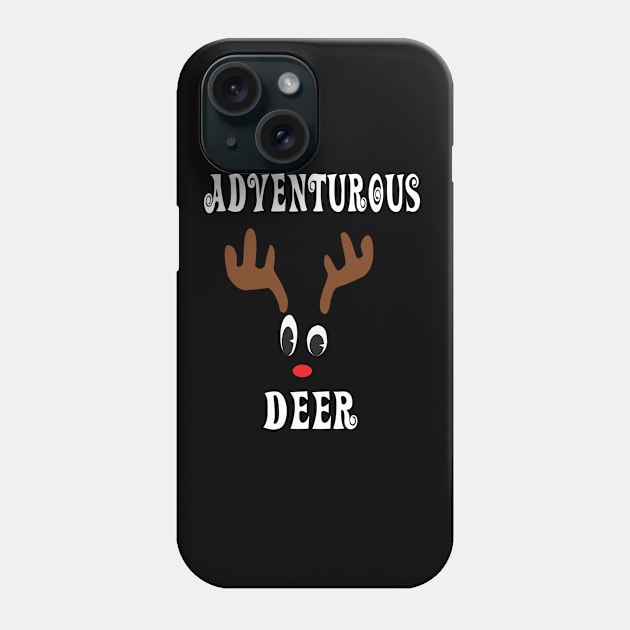 Adventurous Reindeer Deer Red nosed Christmas Deer Hunting Hobbies   Interests Phone Case by familycuteycom