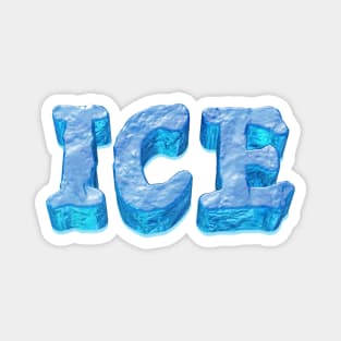 Ice - Frozen cold cube words Magnet