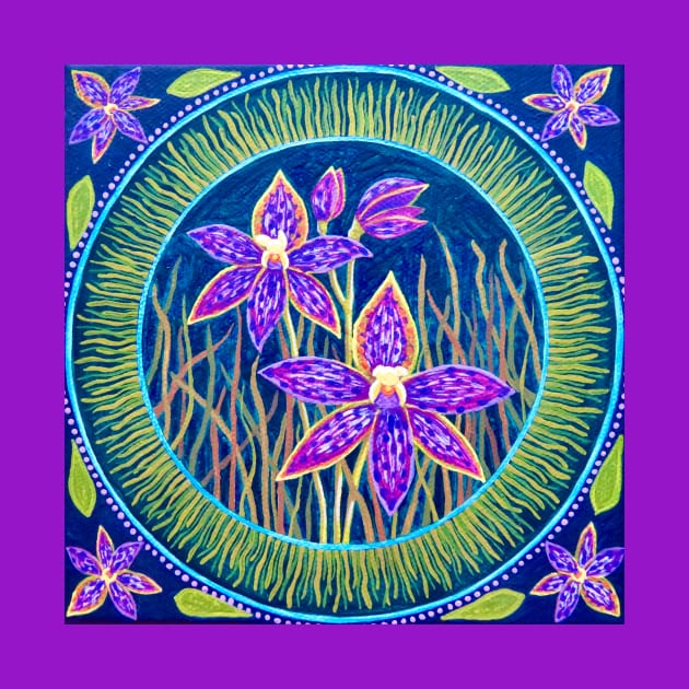 Queen of Sheba Orchid Mandala by SoozieWray