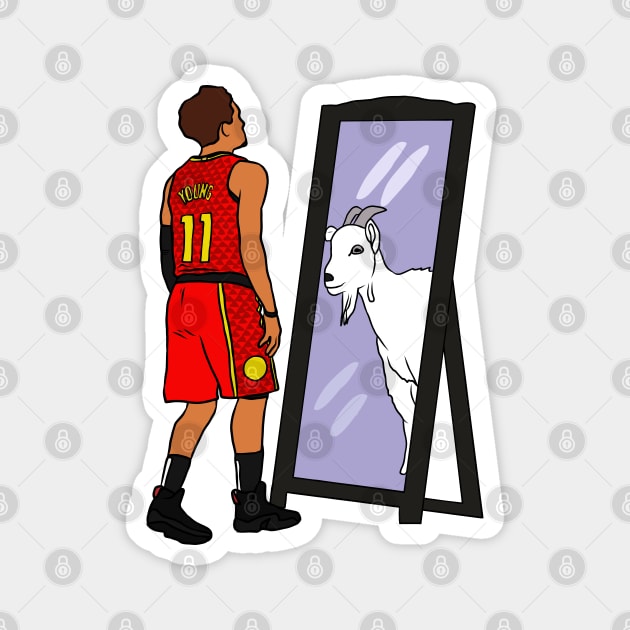 Trae Young Mirror GOAT Magnet by rattraptees