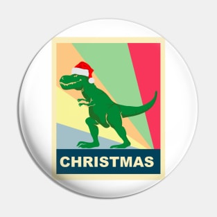 dinosaurs celebrate Christmas Pin