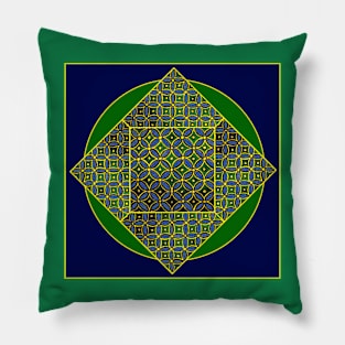 Traditional Indian Pottery Design Digitally Altered Pillow