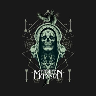 Marilyn manson skull metal T-Shirt