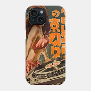 Vintage japanese vinyl record woman Phone Case