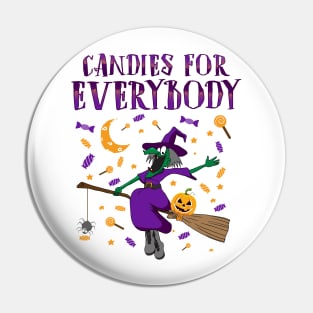 Candies For Everybody Halloween Pin