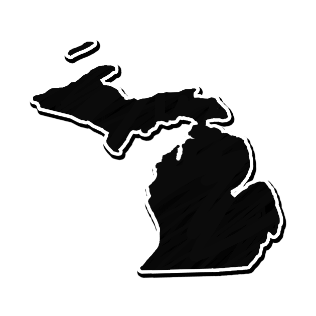 Black Michigan Outline by Mookle