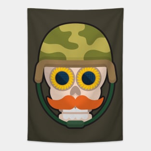 Army Sugar Skull Tapestry